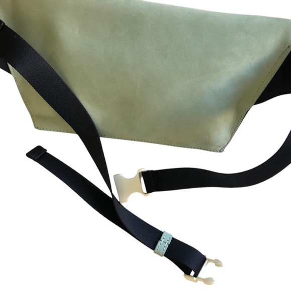 NWT Buscemi Trio Fanny Pack, Grey Leather, Sky/Navy Suede, Silver Tone Hardware - Picture 6 of 14